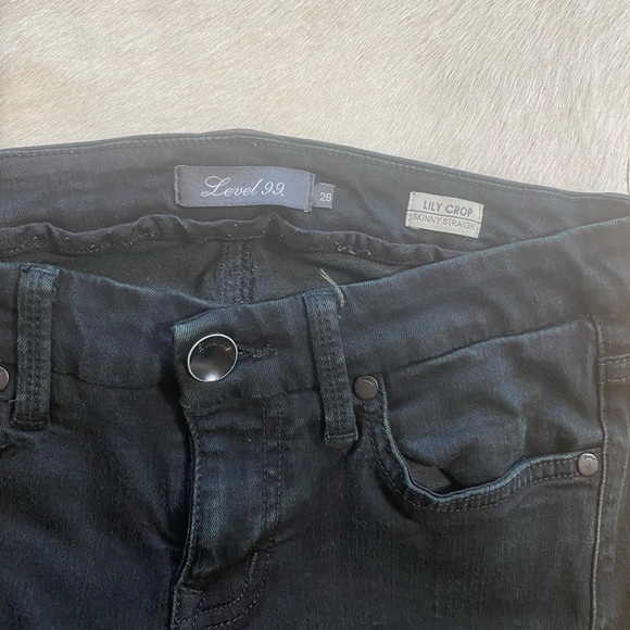 Level 99 black Lily Crop Skinny Straight Jeans - Picture 4 of 7